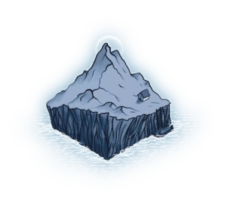 Illustration de l'île Lux pour le jeu de 7 familles maritime, un jeu de cartes marin et jeu maritime de Mademoiselle Pirate.
