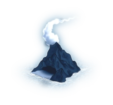 Illustration de l'île reflet profond pour le jeu de 7 familles maritime, un jeu de cartes marin et jeu maritime de Mademoiselle Pirate.